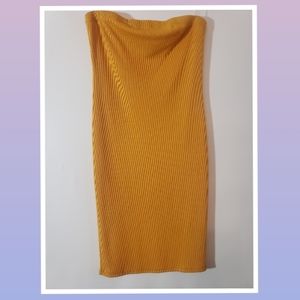 🧡Strapless mustard yellow Summer dress🧡